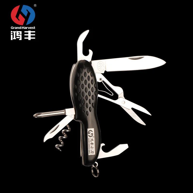 

Hilltop Limited Time Promotion Stainless Steel Seven Open Multi-functional Knife Household Outdoor Eight in One Swiss Army Knife