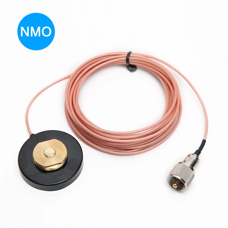 Minibase magnética de montaje NMO, Cable Coaxial de 5M/16,4 pies, conector PL259 para Yaesu Kenwood Motorola QYT TYT, antena de Radio móvil
