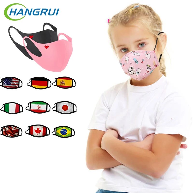 

PM2.5 Non Woven Fabric Mask With Breath Valve Anti Dust Anti Flu Funny Mouth Mask Respirator kids Children Filter Mask Cover