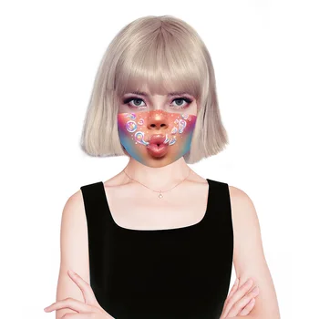

Fashion Face Mask Colorful Funny Printed Masks Fabric Adult Kids Protective PM 2.5 Dust Mouth Cover Washable Reusable Mouth Mask
