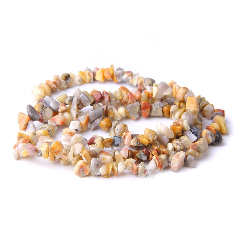 crazy agate 5-8 mm Natural Fluorite Chips Beads Slice Drilled Nugget Gem Stone Beads Tiny Gravel Beads For DIY Making Jewelry Bracelet Decor - Цвет: crazy agate