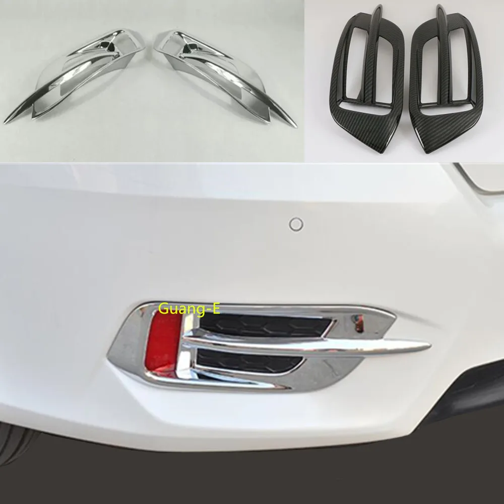 Для Honda civic 10th sedan автомобильный Стайлинг крышка ABS хром/углеродное волокно задний хвост противотуманная фара отделка рамка 2 шт