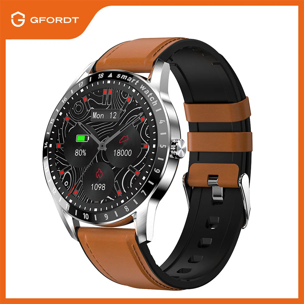 Новые умные часы Smartwatch Men Heart Rate Monitor IP68 Водонепроницаемый экран будильника