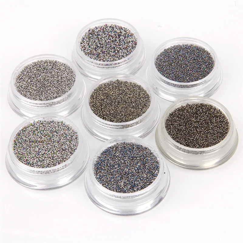 

Hot Sales 3g/Box 3D Crystal Nail Rhinestone Shiny Glass Mini Small Beads Nail Art Decorations Rhinestone AB DIY Stone Caviar