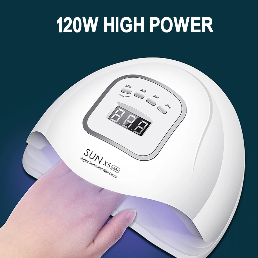 

SUN X5 MAX 120W Professional Nail UV LED Lamp Intelligent induction 45 beads Nail Dryer For gel polish& nail art glue Varnish