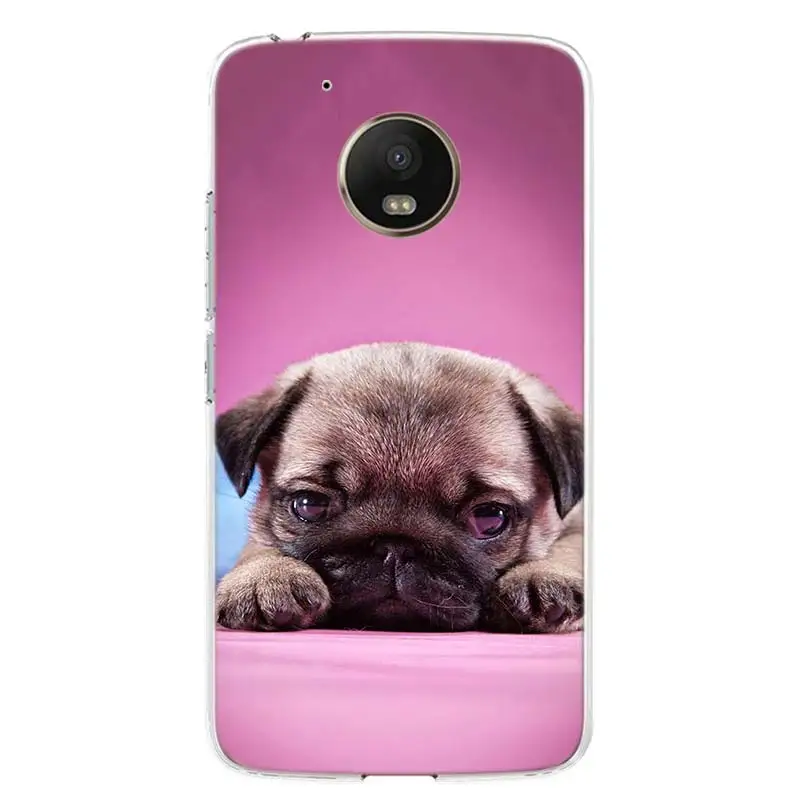 TW113-3 Милый чехол для телефона с Мопсом для Motorola Moto G7 G6 G5S G5 E4 Plus G4 E5 Play power EU Подарочный чехол с рисунком - Цвет: TW113-3