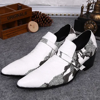 

Shoes Toe Casual Korean Style Leather Shoes Genuine Leather Male Men Loafers Pointed Metal Cow Leather Rubber Full Grain Leather