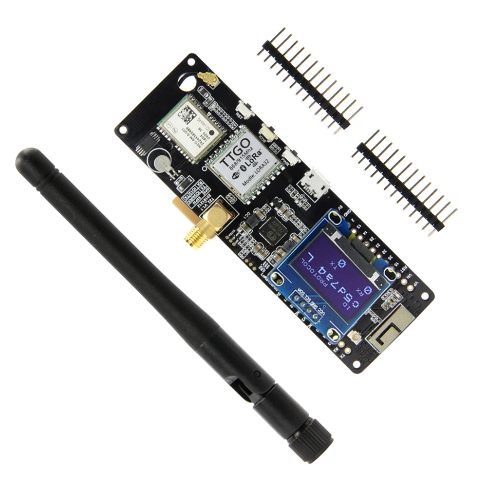 LILYGO<ALIMT >&reg;</ALIMT> TTGO T-Beam V1.1 ESP32 433/868/915/923Mhz WiFi Bluetooth Module ESP32 GPS NEO-6M SMA 18650 Battery Holder With OLED