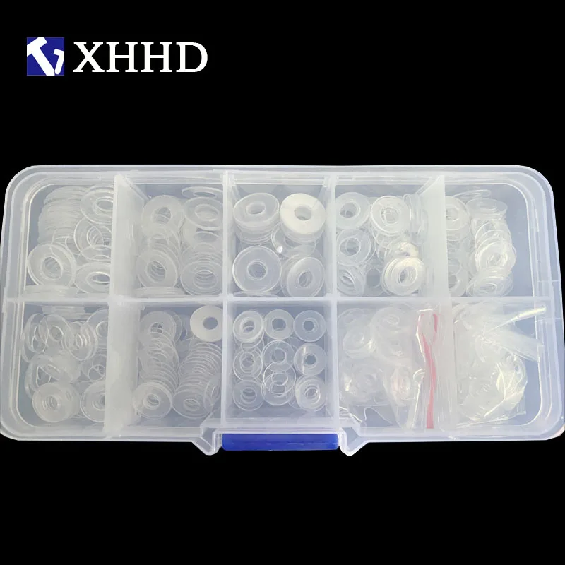 500PCS PVC Washers M3 M4 M5 M6 Hard Plastic Gasket Transparent Insulation Flat Paded For Screws Assortment Kits 6MM 8MM 10 12MM