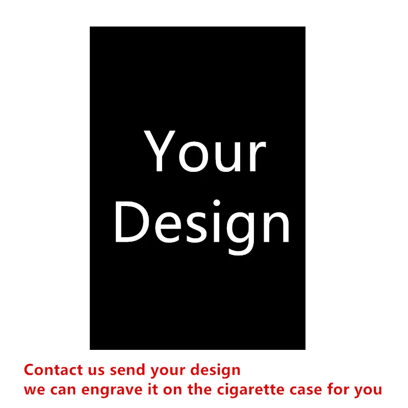 Customized Ultra-Thin Tiger Totem Aluminum Cigarette Case with Laser Engraving