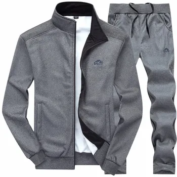 

Autumn Tracksuit Men Sportswear Fashion Mens Set Two Pieces Zipper Warm Sweatshirt Jacket+Sweatpants Sets Fitness Men Clothing
