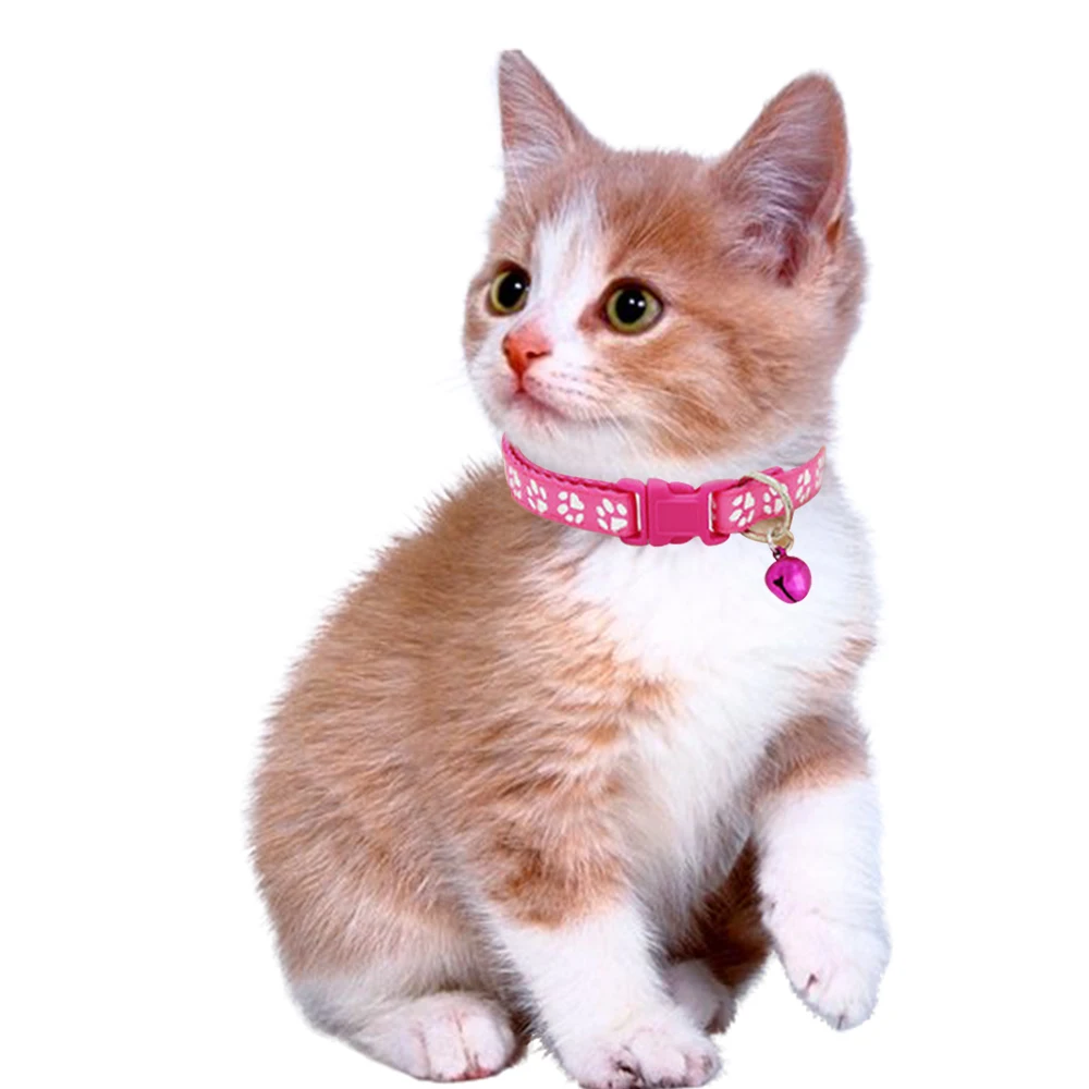 Easy Wear Cat Dog Collar With Bell Adjustable Buckle Dog Collar Cat Puppy Pet Supplies Cat Dog Accessories Small Dog