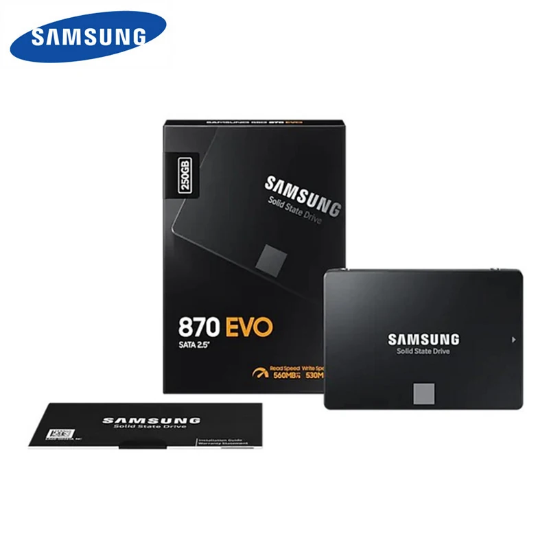 US $58.03 SAMSUNG SSD 870 EVO 250GB 500GB Internal Solid State Disk HDD Hard Drive SATA III 25 Inch 1TB 2TB MLC Laptop Desktop PC