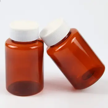 

300pcs 100ml Plastic PET Clear Empty Seal Bottles Solid Powder Medicine Pill Container Reagent Vials NO428