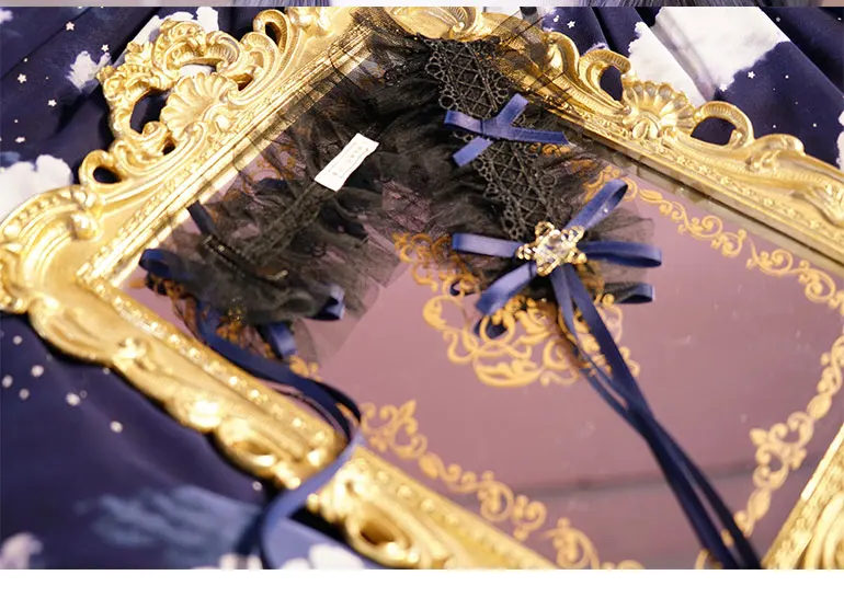Reach Для звезд головной убор ручной работы бант лента для волос KC лента для волос органза Кружевная повязка на голову Лолита дизайн милый