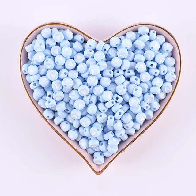 100/200/500pcs Heart Beads For Jewelry Making Acrylic Mixed Beads With Letters For Bracelet Handmade Diy Bracelet Necklace 2021 4x7mm 84