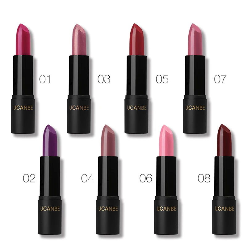 UCANBE 6 Colors Creamy Velvet Matte Rouge Lipstick Moisturizing Nourish Lip Batom Makeup Soft Nude Silky Lasting Charmed Lips