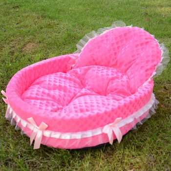 

Circular Pet Dog House Pet Nest Lace Princess Puppy House Pet Lace Nest Pet Kennel Cat Dog Beds Luxury Cat Sofa Dog Nest