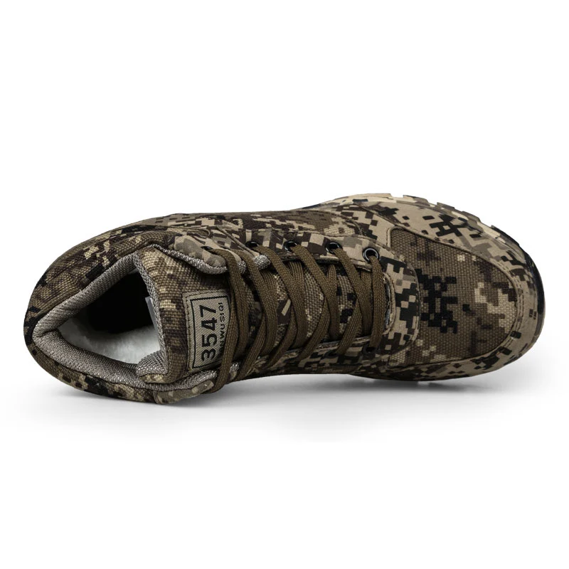  2019 Winter Men Boots Camouflage Warm Wool Cotton Army Combat Tactical Military Shoes Men's Ankle O