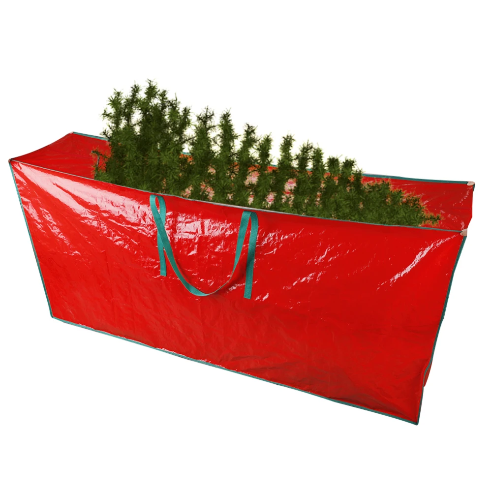 

165*38*76cm Red Christmas Tree Storage Bag Waterproof Zippered Bag with Carry Handles
