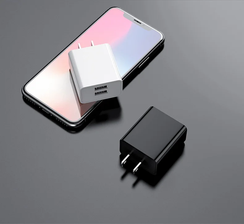 Двойное зарядное устройство USB, 5 В, 2 А, для iPhone X, 8, 7, iPad, быстрое настенное зарядное устройство, ЕС, США, адаптер для samsung, Xiaomi, зарядное устройство для мобильного телефона, кабель для передачи данных