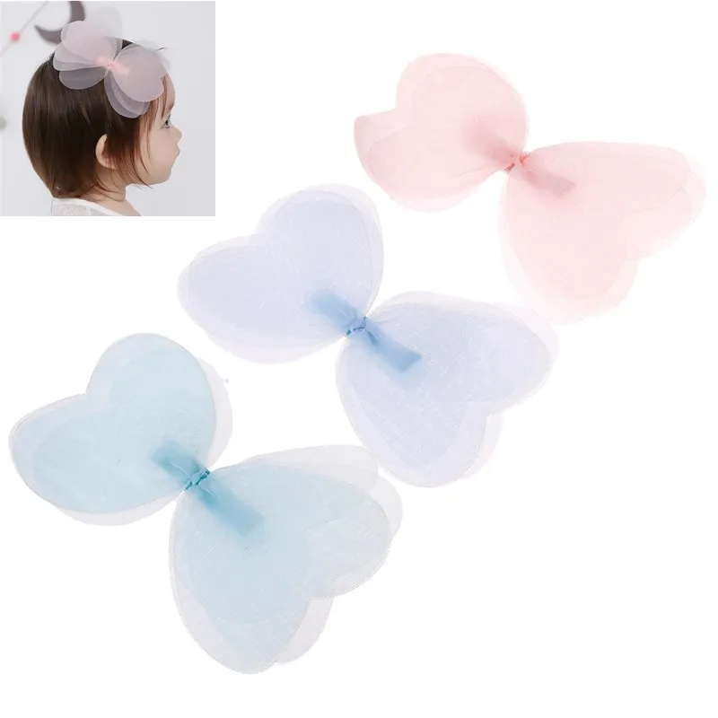 Children Korean Angela Cute Baby Girls Hairpins Cartoon Net Yarn Bowknot Clip Kids Hair Clips Accessories New | Красота и здоровье