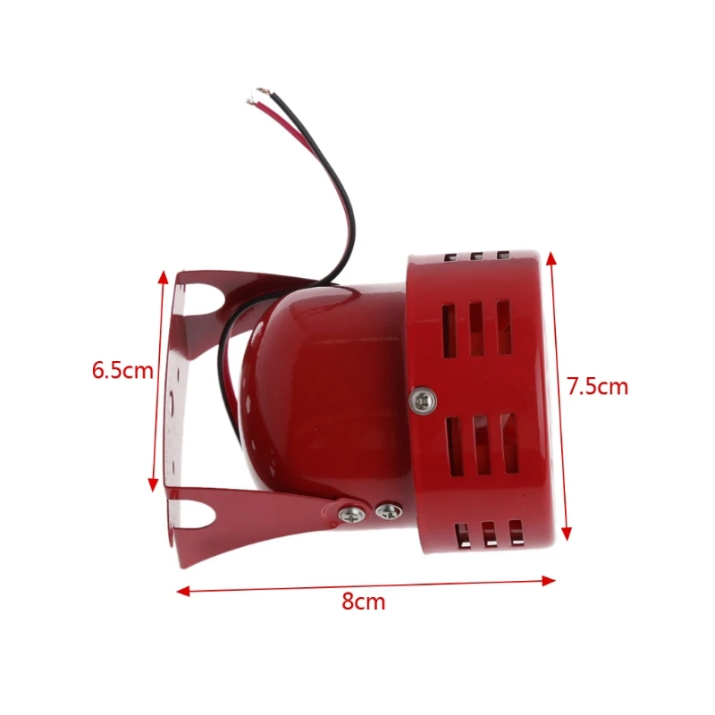 1950s 12V Car Motorcycle Driven RED Air Raid Siren Horn Alarm 50's 781B