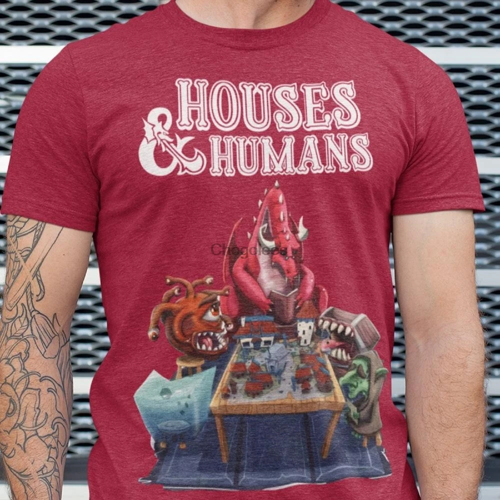 Dragons Playing Houses And Humans Parody Funny Dungeons Role Play Game T  Shirt Dungeons Shirt Dnd Logo Shirt - Tailor-made T-shirts - AliExpress
