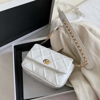 

Chain Design Small PU Leather Crossbody Bags For Women 2020 Fashion Summer Shoulder Handbags Female Travel Cross Body Bag