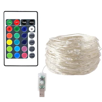 

1pc Christmas USB Charging Remote Control Light String Useful Adjustable Lantern String Waterproof Lamp for Holiday Party Home D