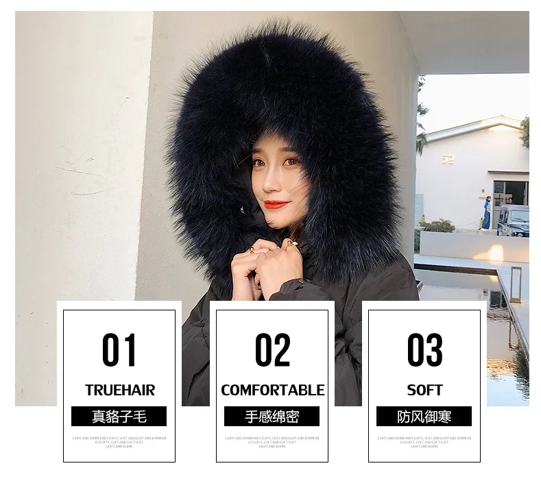 New Style Korean-style White Duck Down Jacket Women's Short-height Workwear Coat Genuine Fur Collar Income Belt Slimming