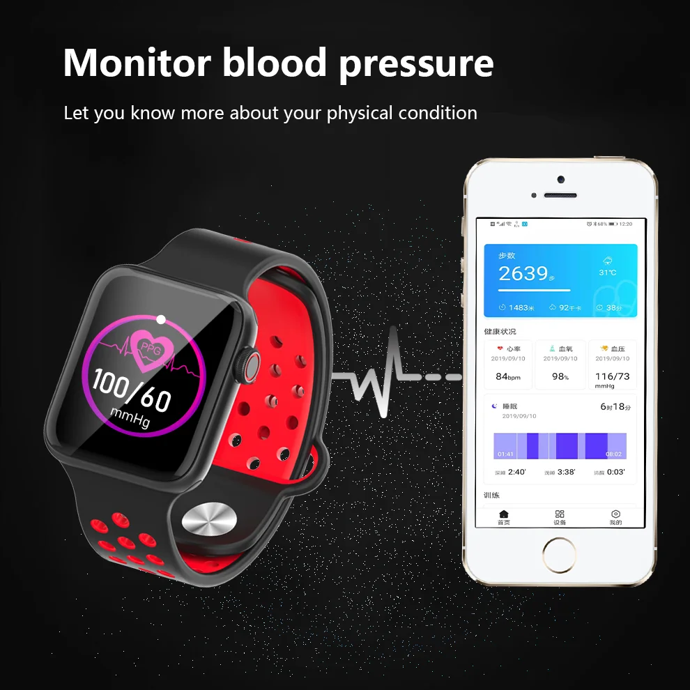 Смарт-часы LEMFO с сенсорным экраном и функцией напоминания о кровяном давлении, водонепроницаемый шагомер 4 для телефона Apple Android