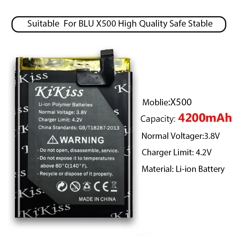 4200 мАч аккумулятор для смартфона BLU X500 4200 мАч аккумулятор большой емкости для BLU X500