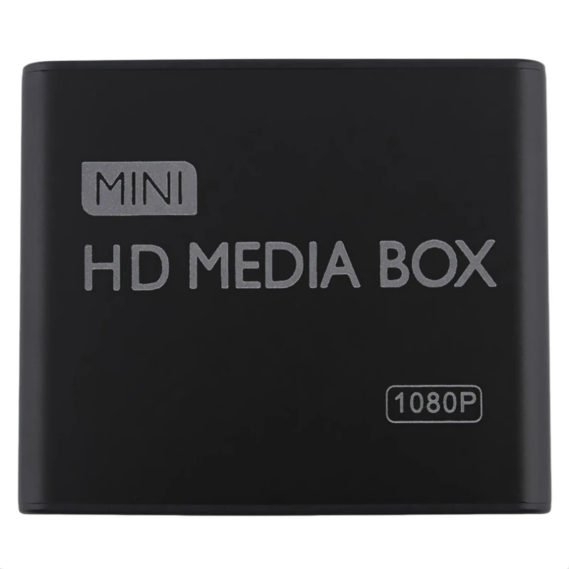 Мини-медиаплеер 1080P мини HDD медиаплеер ТВ коробка видео мультимедийный плеер Full HD с SD карт-ридер EU Plug