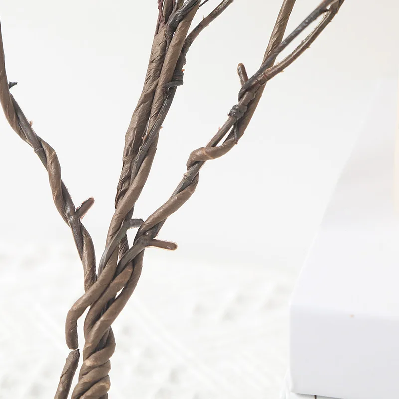 1PC Simulation Plant Rattan Artificial Fake Flower Hanging Vine Wall Hanging Diy Home Decoration Bonsai Flower 5 Fork Rattan