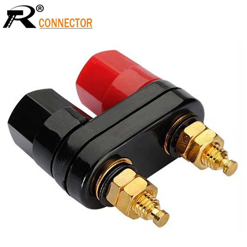 Top Selling Quality Banana plugs Couple Terminals Red Black Connector Amplifier Terminal Binding Pos