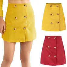 Вельветовая Высокая талия Повседневная юбка для вечеринки Женская сумка Хип прямая юбка Женская мини-юбка