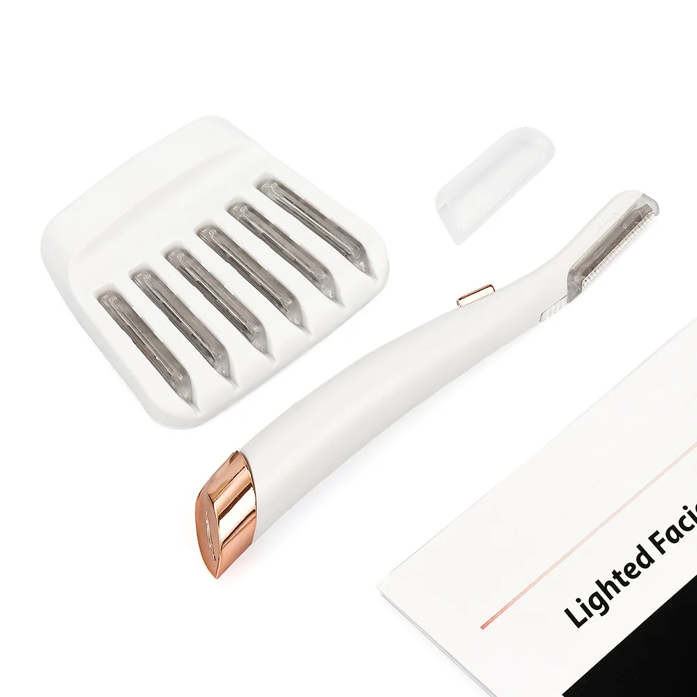 Face Hair Remover Expoliator Eyebrow Trimmer Blades Shaver Knife Blade Painless Exfoliates Dead Skin Neck Clean Tool | Красота и