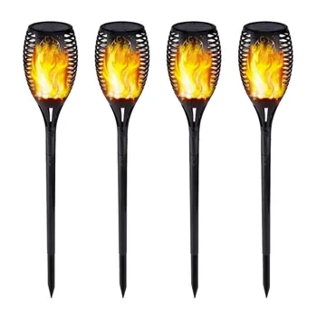 

4pcs/set 96 LED Solar Lamp Solar Flame Light Outdoor Waterproof Induction Light Insert Ground Light Garden Decor Landscape Lamp4