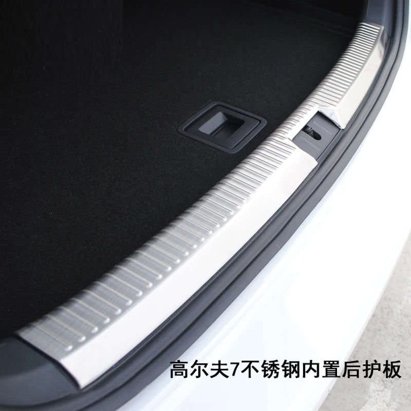

Fit For Volkswagen Golf 7/7.5 1PC Stainless Steel Inner Car Trunk Rear Tail Box Bumper Pedal Plate Panel Cover Car Styling