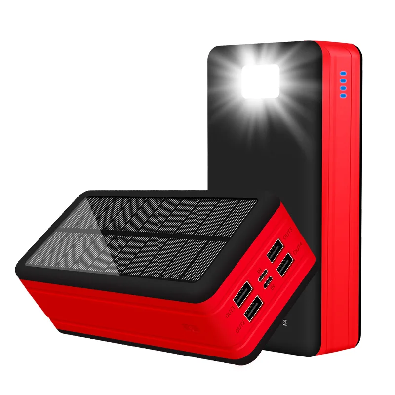 99000mAh Solar Battery Charger Large Capacity with LED 4USB Portable Outdoor Travel External Battery for IPhone Samsung Xiaomi charmast Power Bank