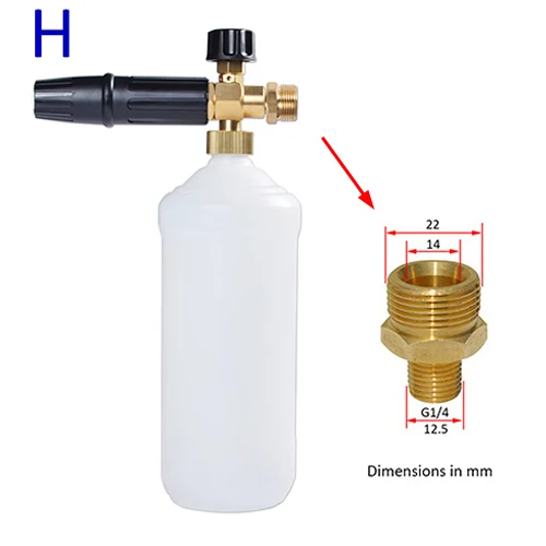 High Pressure Soap Foamer Snow Foam Lance Foam Cannon Foam Gun Nozzle Car Clean Foam Wash foam generator for Karcher Car Washer M22-Male Connector