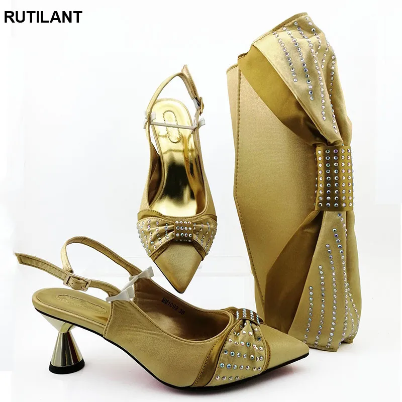 

Latest Design Italian Shoes with Matching Bags Fits True To Size, Take Your Normal Size African Shoe and Bags Women Italian