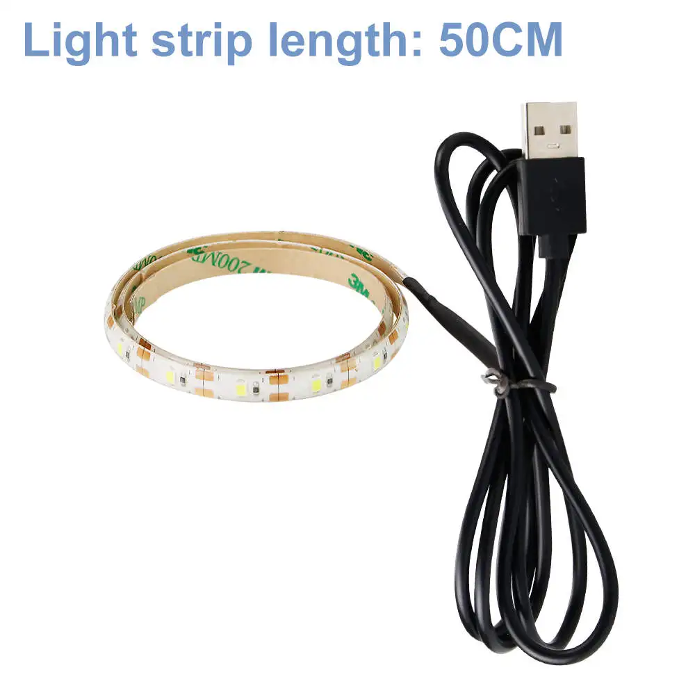 50cm 30leds WENNI Светодиодная лента USB tv СВЕТОДИОДНЫЙ водонепроницаемая лампа дневного света лента светодиодный беспроводной ночник лента - Испускаемый цвет: 50cm 30leds