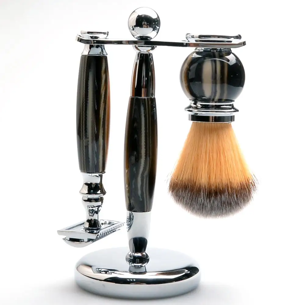 

CSB Men shaving tool holder 3 in1shaving brush manual razor stand holders Beard Clean Shaver mens grooming set