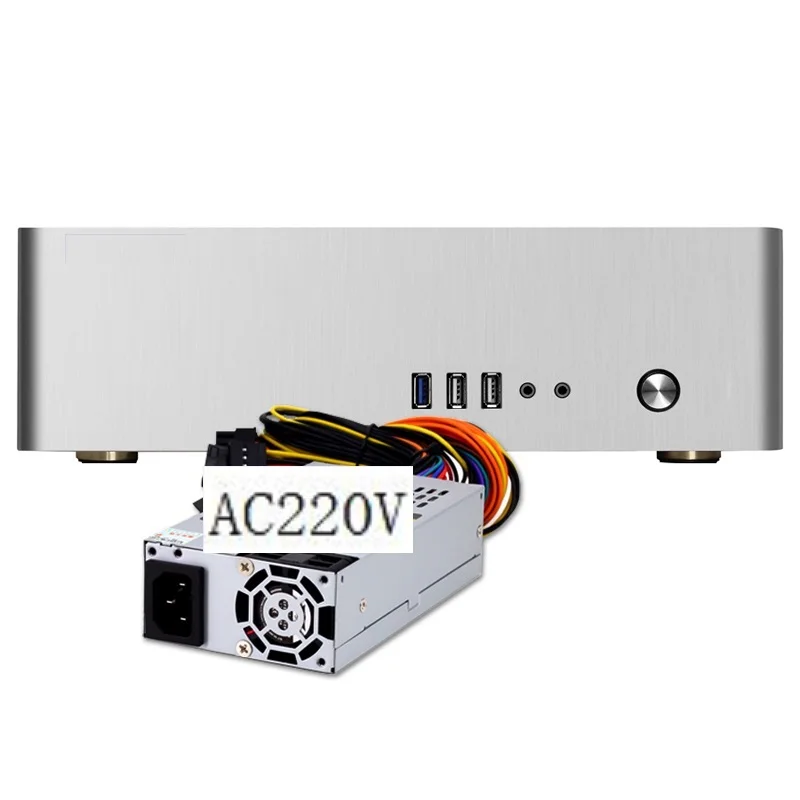 Алюминиевый Чехол для компьютера маленький горизонтальный мини ITX шасси HTPC