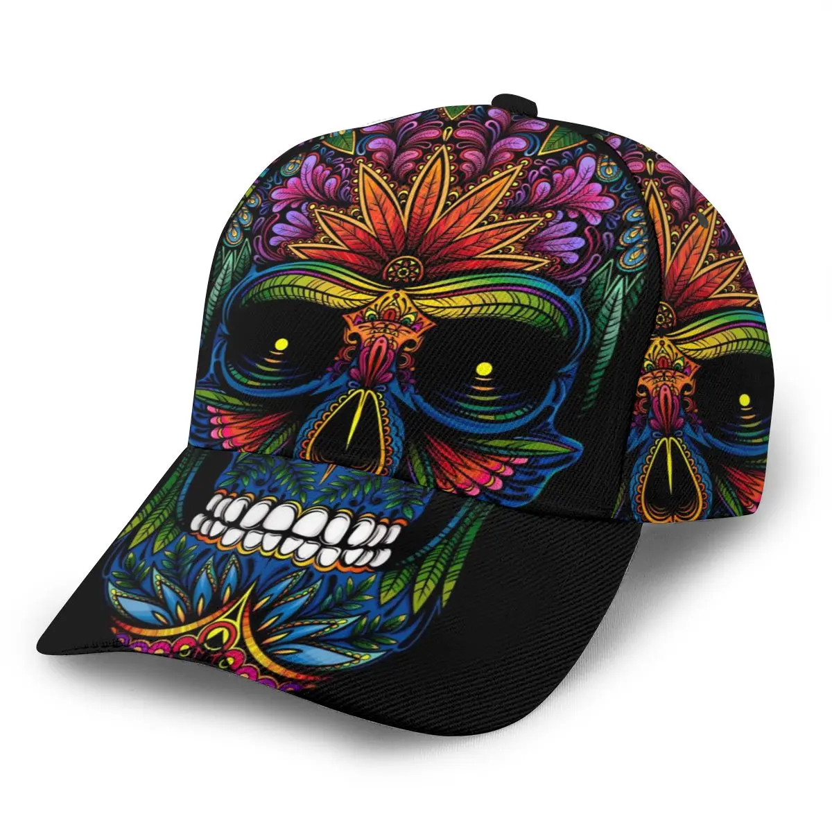 Красочные Татуировки Черепа бейсбольная кепка для женщин и мужчин snapback кепки