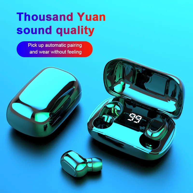 Bluetooth Headset TWS HiFi Stereo Wireless Bluetooth Headset Sports Earphone for iPhone for Xiaomi Samsung Smartphone