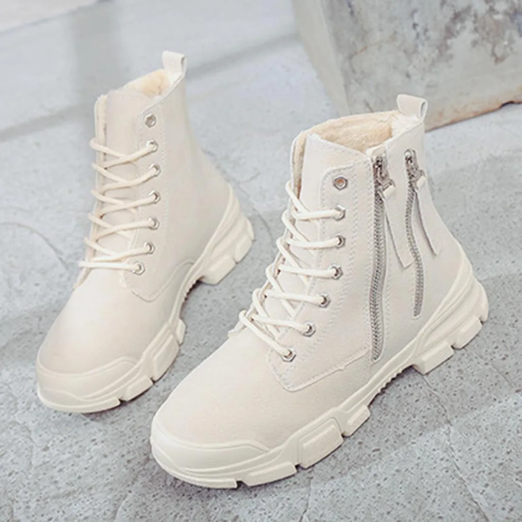 

SAGACE Autumn Fashion Women’s Boots Roman Style Round-Headed Lace-Up Ankle Boots Classic Female Shoes Boots Bota Feminina Jul29