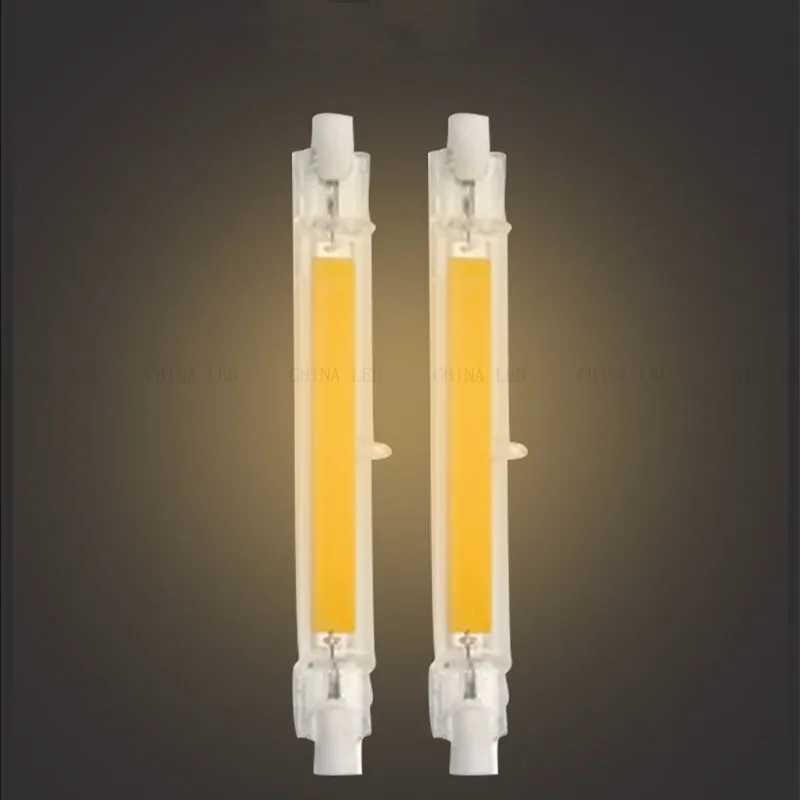 LED R7S Super Bright Lamp COB Glass Tube AC220V 110V 220V 78MM 20W 118MM 40W Replace Halogen Bulb J78 J118 Lamparda Spot Light | Освещение